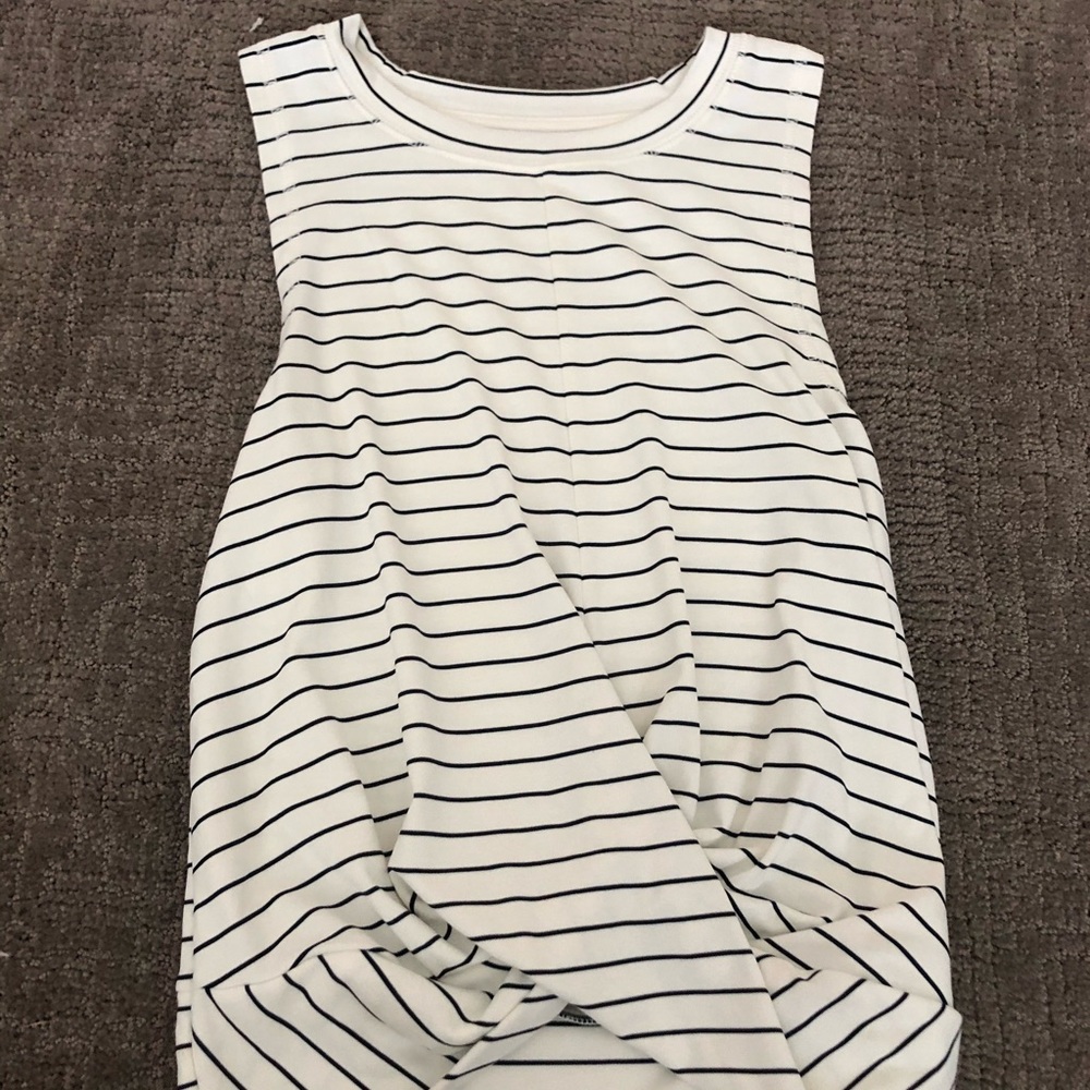 white striped tank